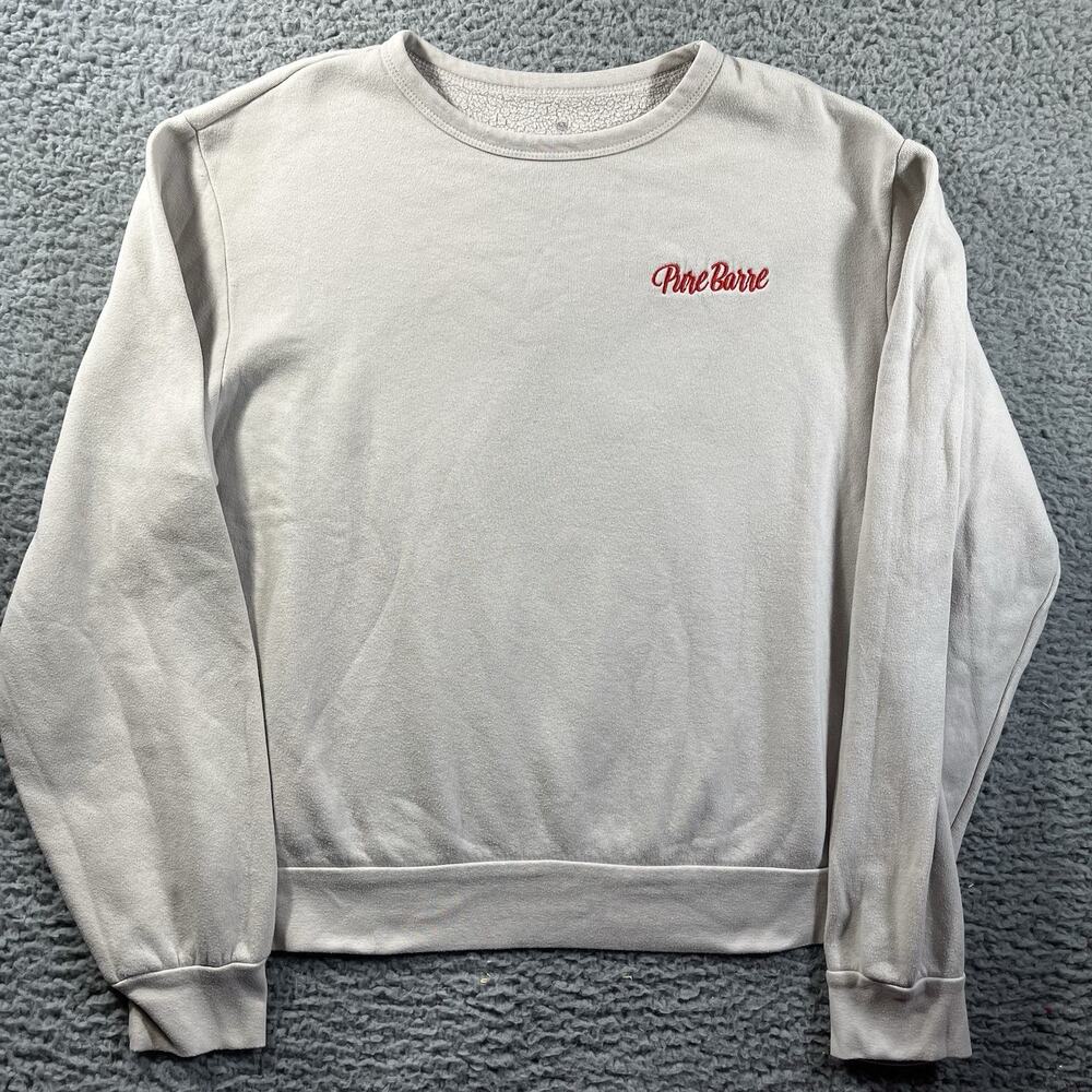 Pure Barre Embroidered Logo Crewneck Sweatshirt Pullover Women's Large